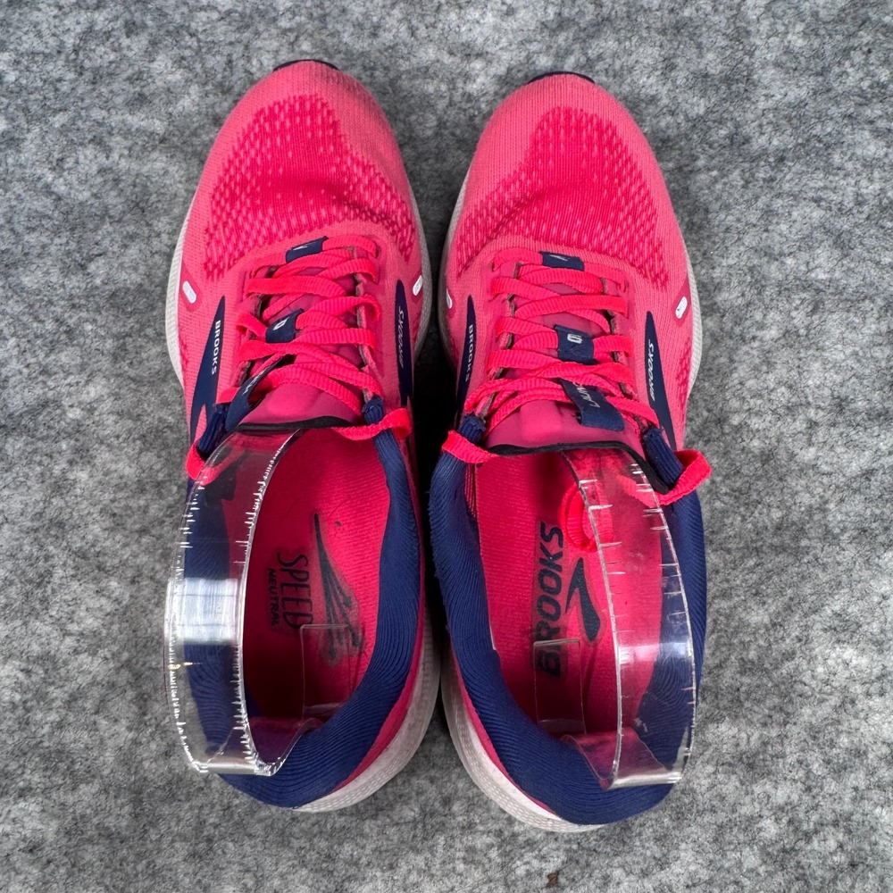 Brooks Launch 9 Womens Size 8 Pink Blue White Athletic Running Shoes Sneakers - Picture 4 of 9